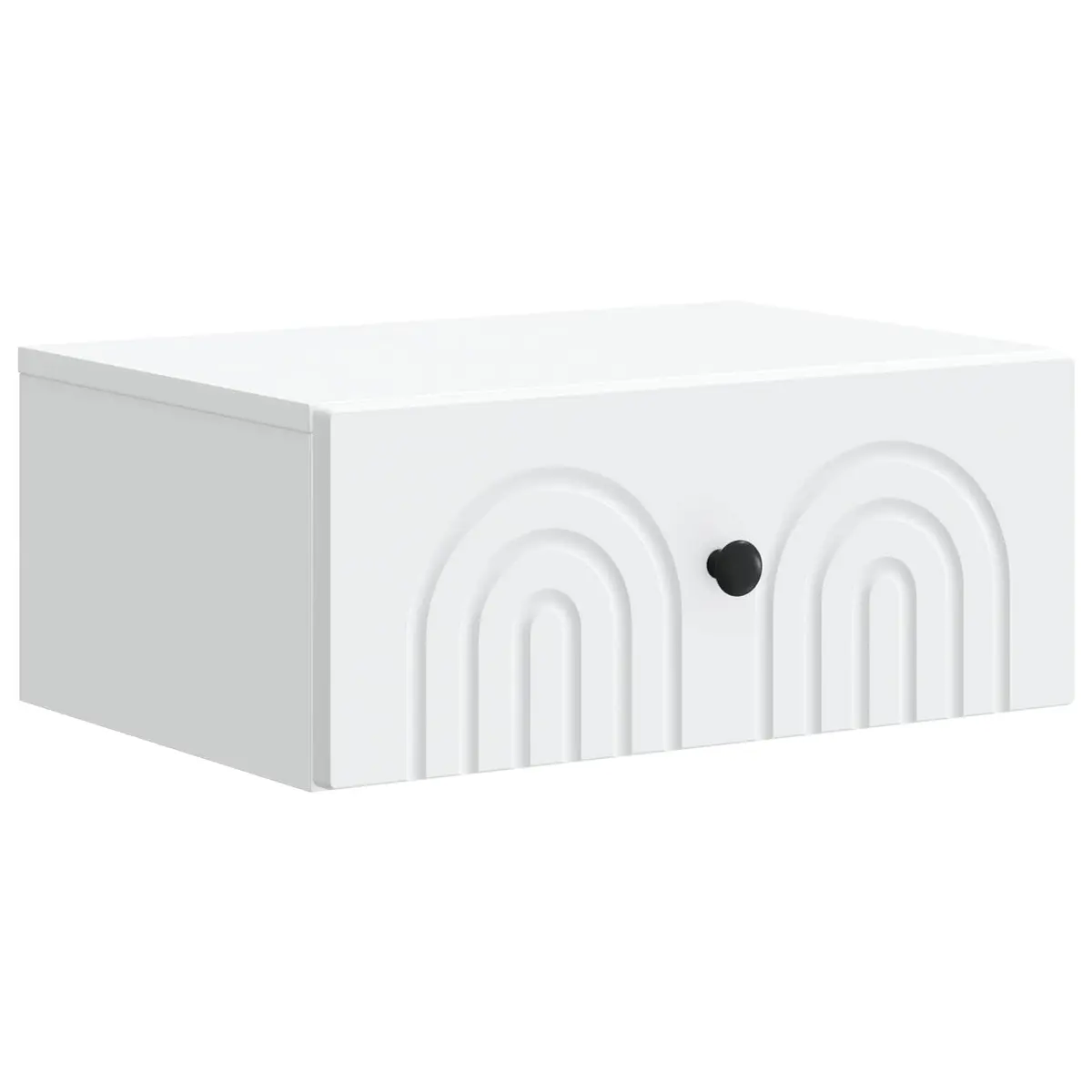 Wall-Mounted Bedside Cabinet White Storage Organizer Bedroom Living Room