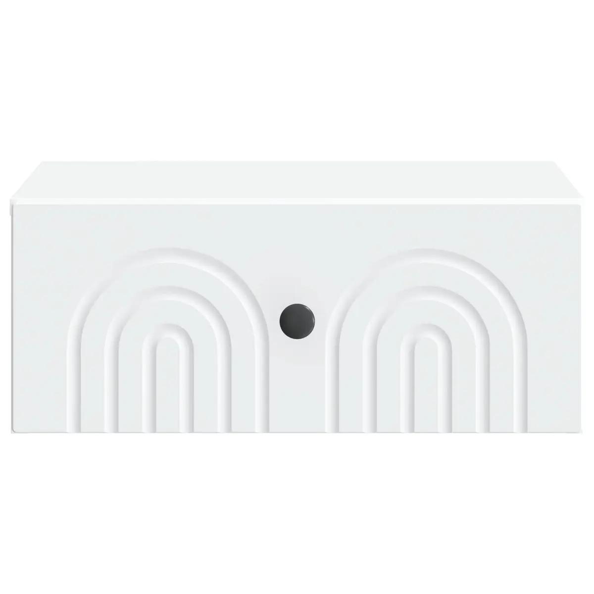 Wall-Mounted Bedside Cabinet White Storage Organizer Bedroom Living Room