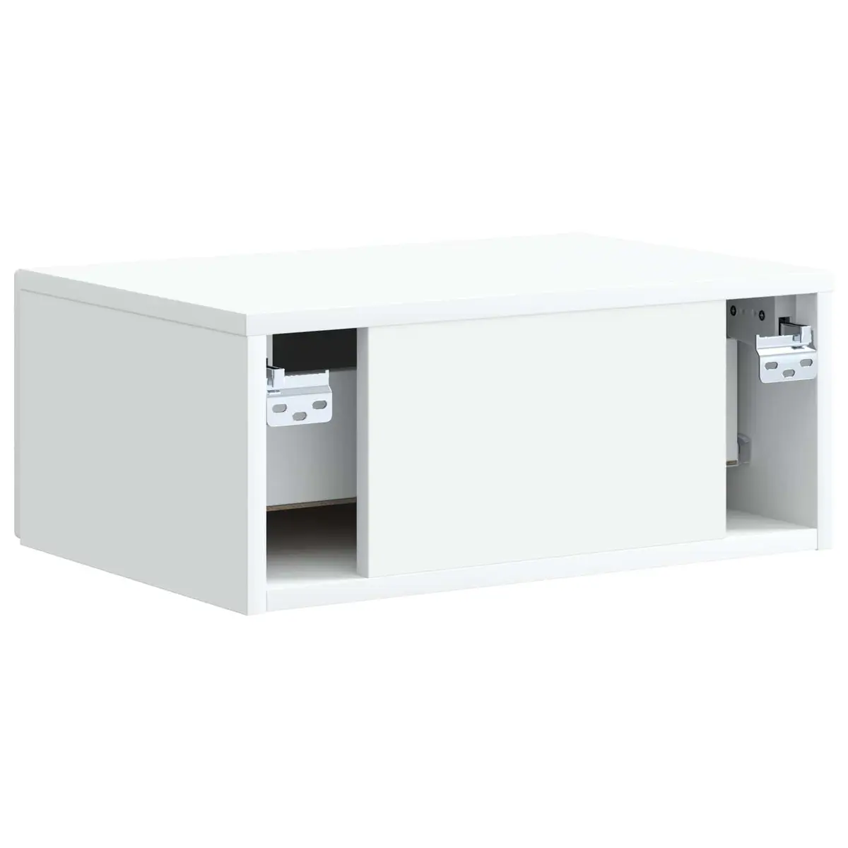 Wall-Mounted Bedside Cabinet White Storage Organizer Bedroom Living Room