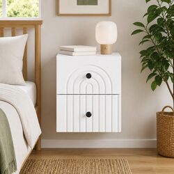 Specifications for Wall-Mounted Bedside Cabinet in White