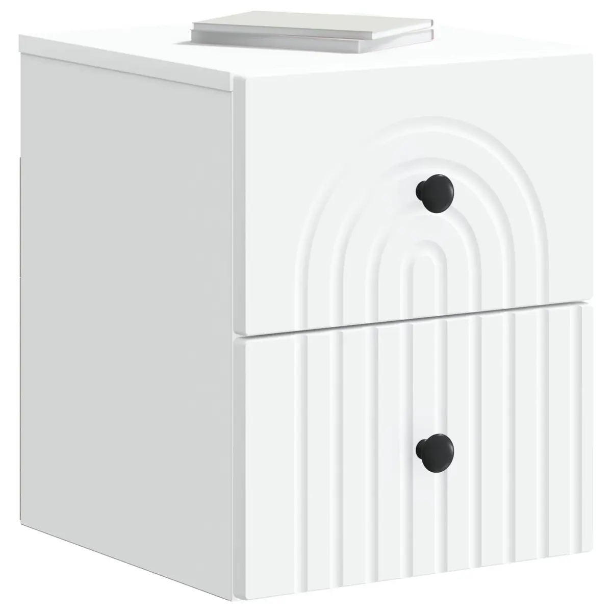 Wall-Mounted Bedside Cabinet in White