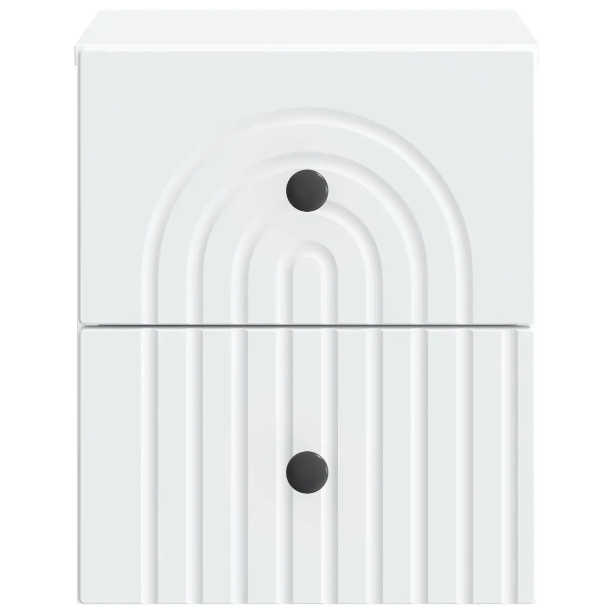 Wall-Mounted Bedside Cabinet in White