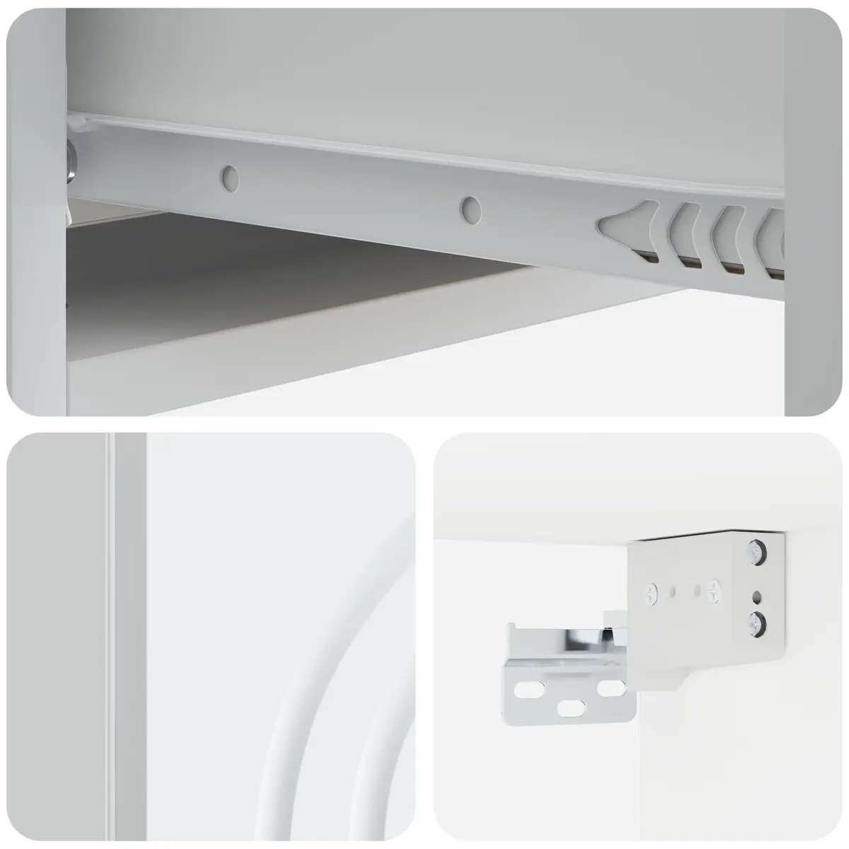 Wall-Mounted Side Table for Bedroom 59cm