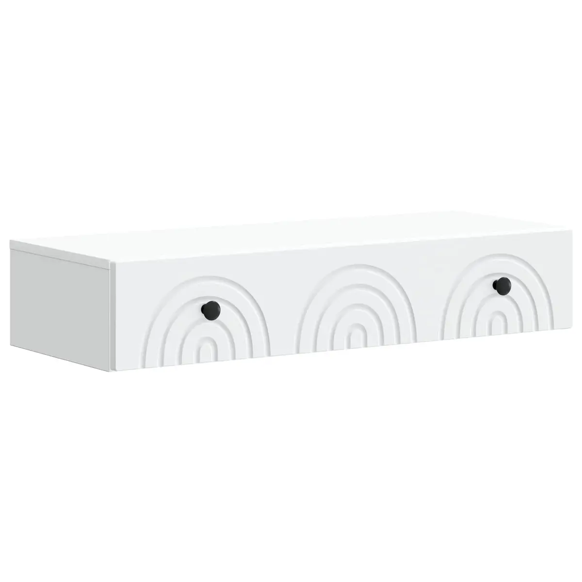 Wall-Mounted Side Table White Storage Cabinet Bedroom Living Room 87.5 x 34.5 x 17 cm