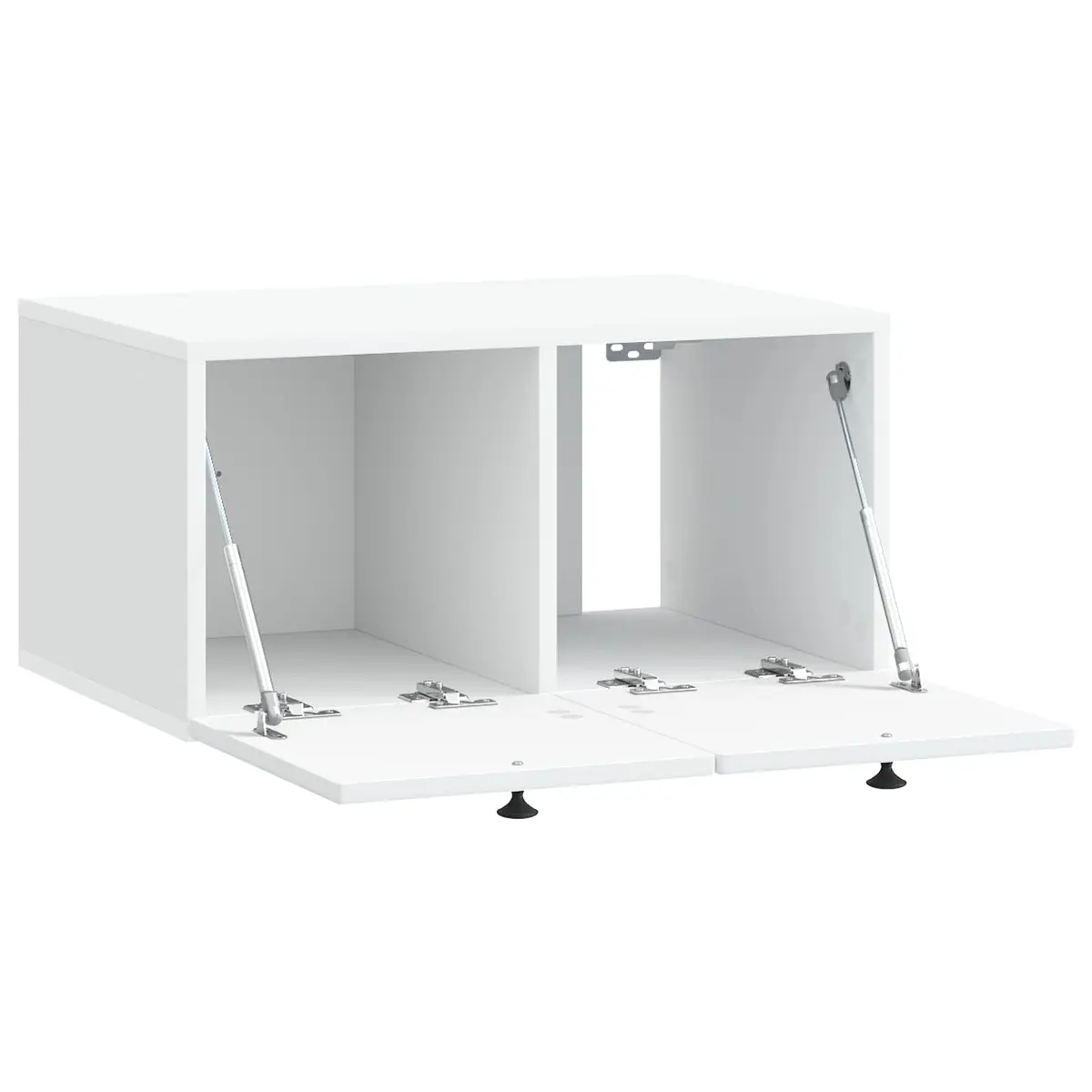 Wall-Mounted TV Cabinet White Modern Living Room Storage 59.5 x 41 x 30 cm Engineered Wood