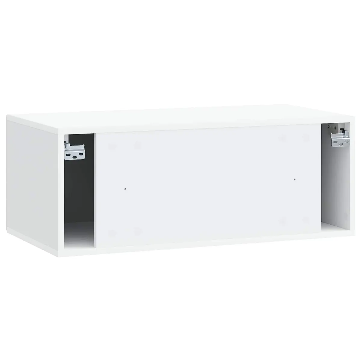 Wall-Mounted TV Cabinet White Storage Unit Living Room Media Organizer 78.5cm