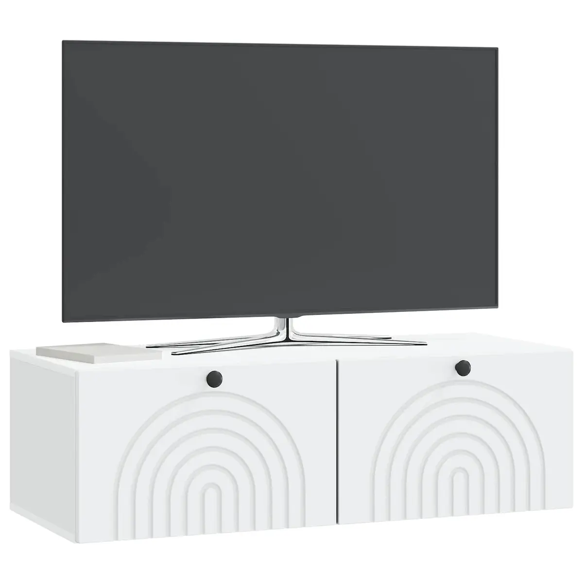 Wall-Mounted TV Cabinet White 99 x 41 x 30 cm Engineered Wood Storage Unit