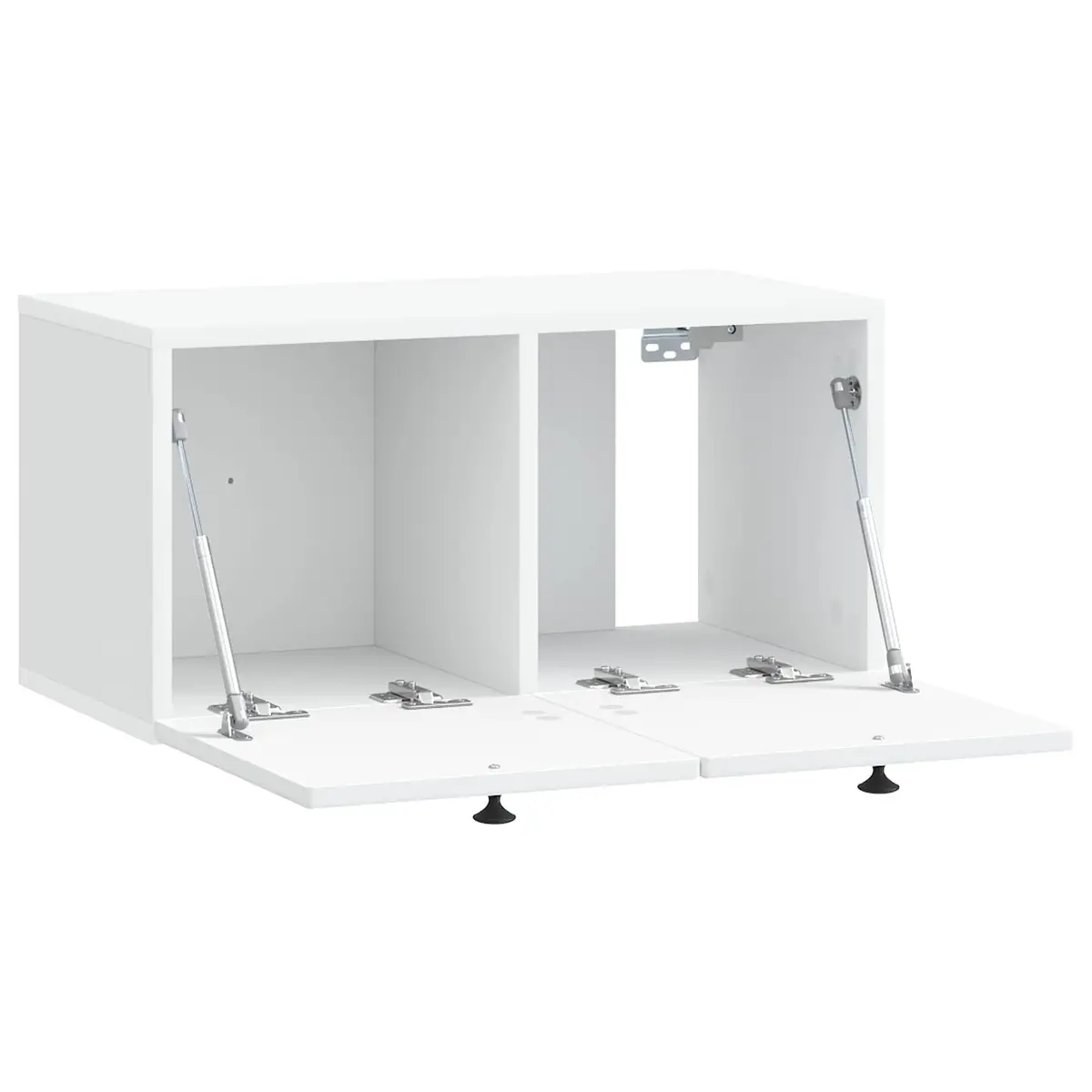 Wall-Mounted TV Cabinet Living Room White 59.5 x 31 x 30 cm Engineered Wood Media Storage
