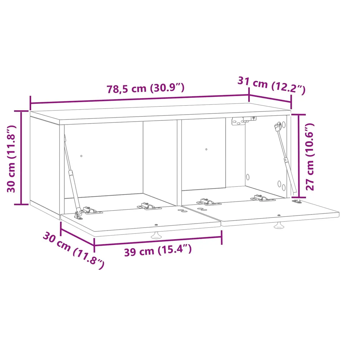 White Wall-Mounted TV Cabinet