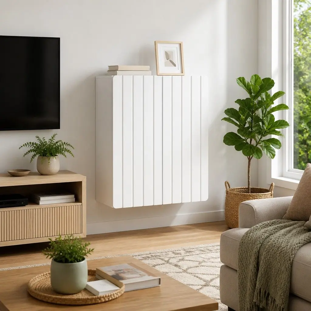 Wall-Mounted Storage Cabinet White 59 x 31 x 64 cm Engineered Wood