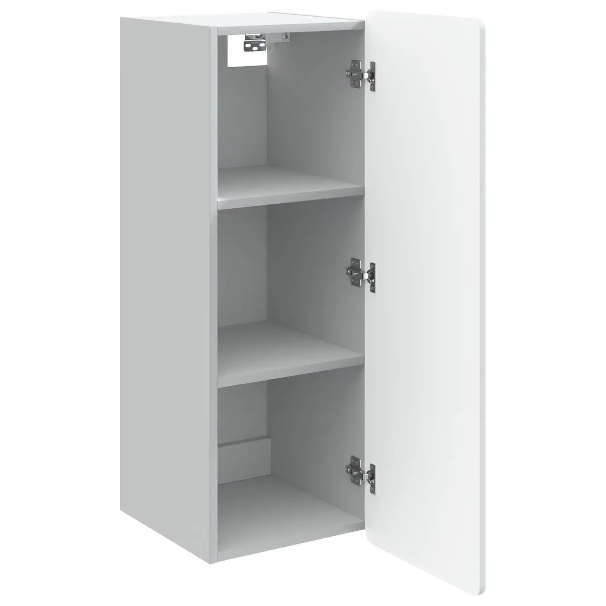 Wall-Mounted Storage Cabinet Living Room White 33 x 34.5 x 94 cm Engineered Wood Shelves