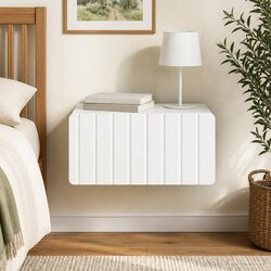 Compact Wall-Mounted Bedside Cabinet with Storage Drawer
