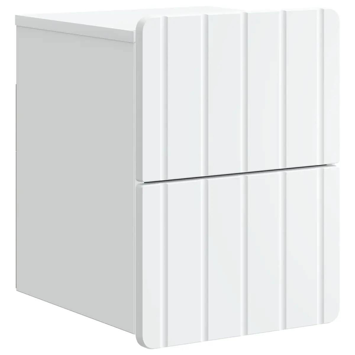 Wall-Mounted Bedside Cabinet White Storage Organiser Small Spaces 33 x 34.5 x 43 cm