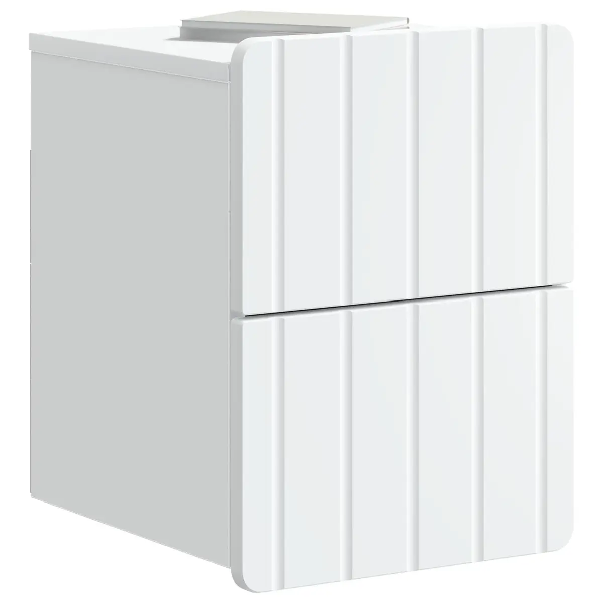 Wall-Mounted Bedside Cabinet White Storage Organiser Small Spaces 33 x 34.5 x 43 cm