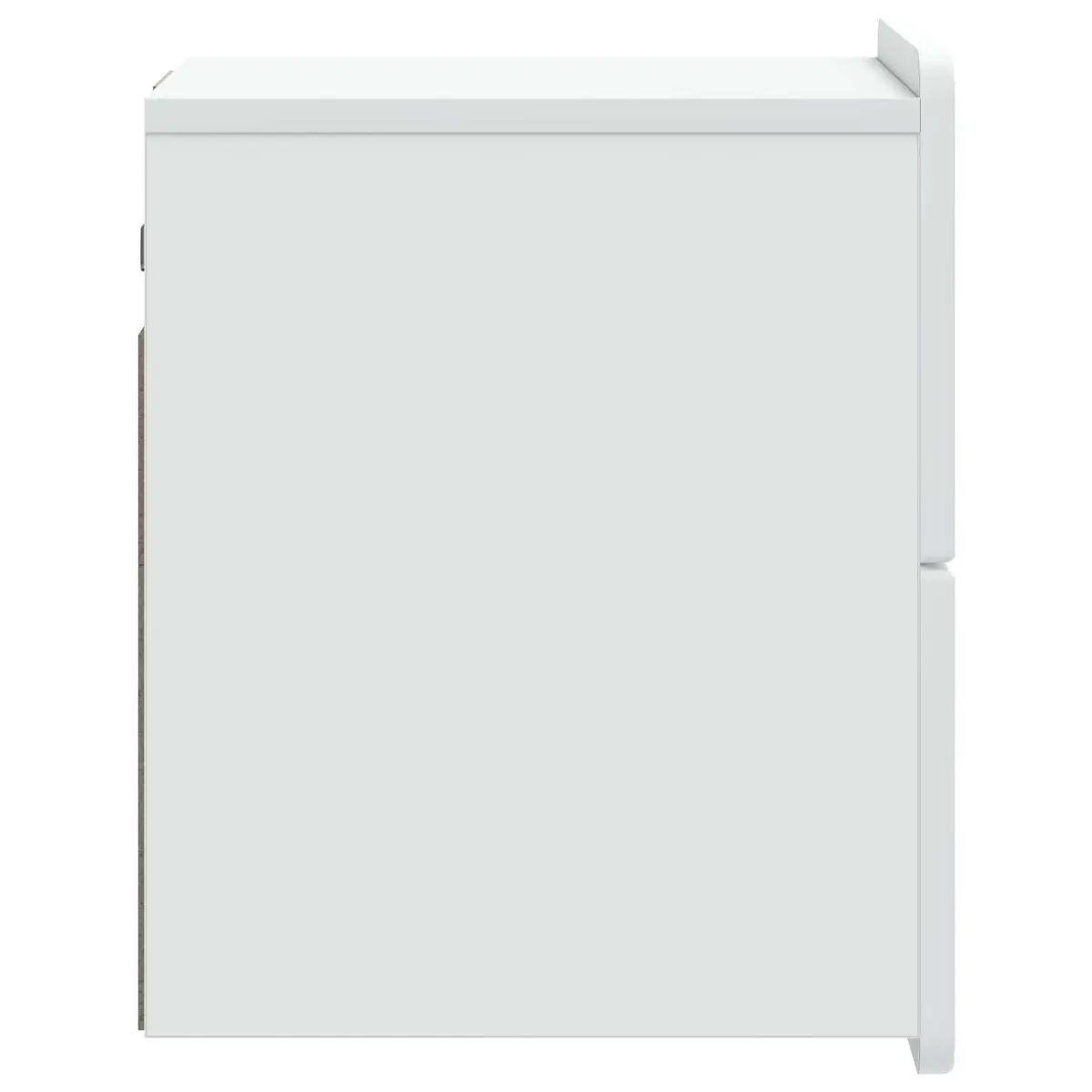 Wall-Mounted Bedside Cabinet White Storage Organiser Small Spaces 33 x 34.5 x 43 cm