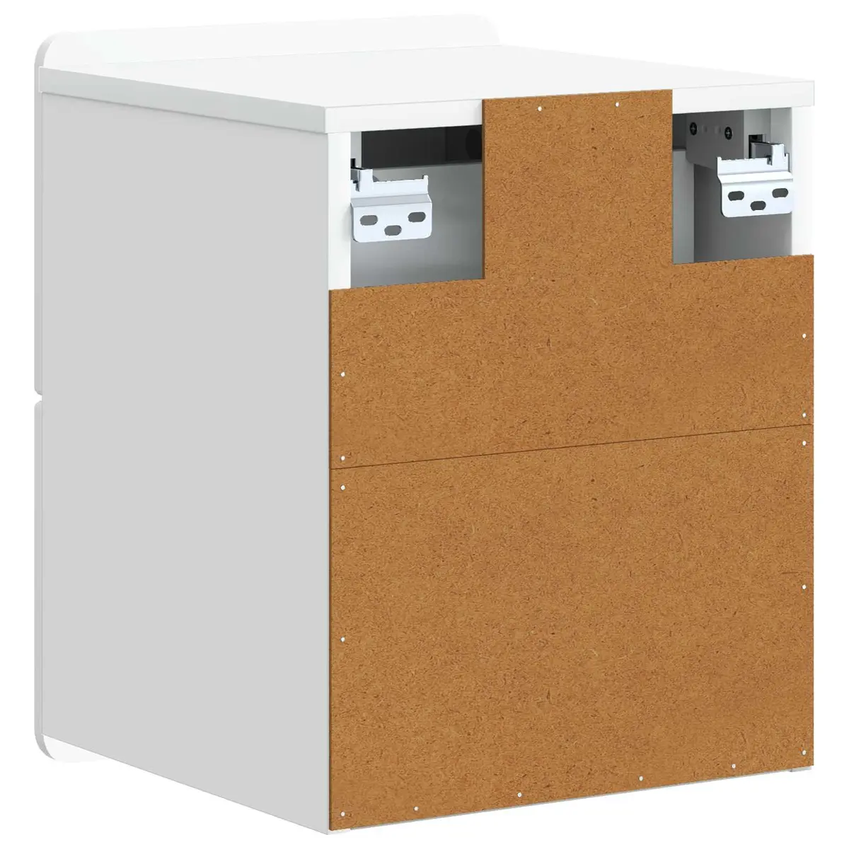 Wall-Mounted Bedside Cabinet White Storage Organiser Small Spaces 33 x 34.5 x 43 cm