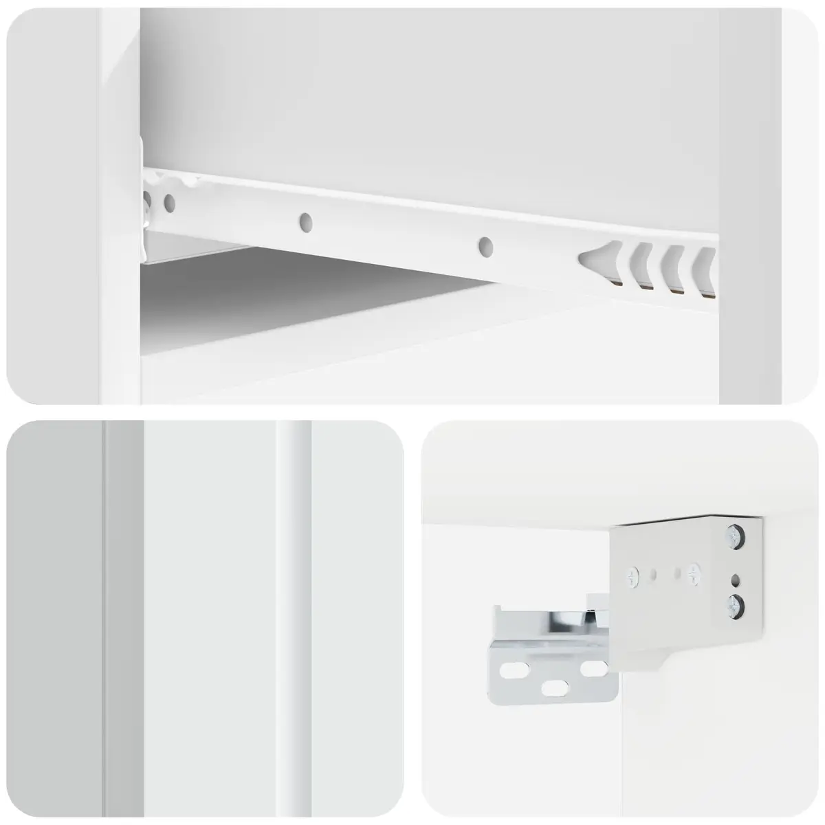 Wall-Mounted Side Table in White
