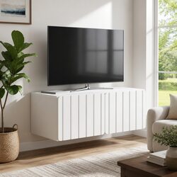 Wall-Mounted TV Cabinet, Dimensions 78.5 x 41 x 30 cm, White