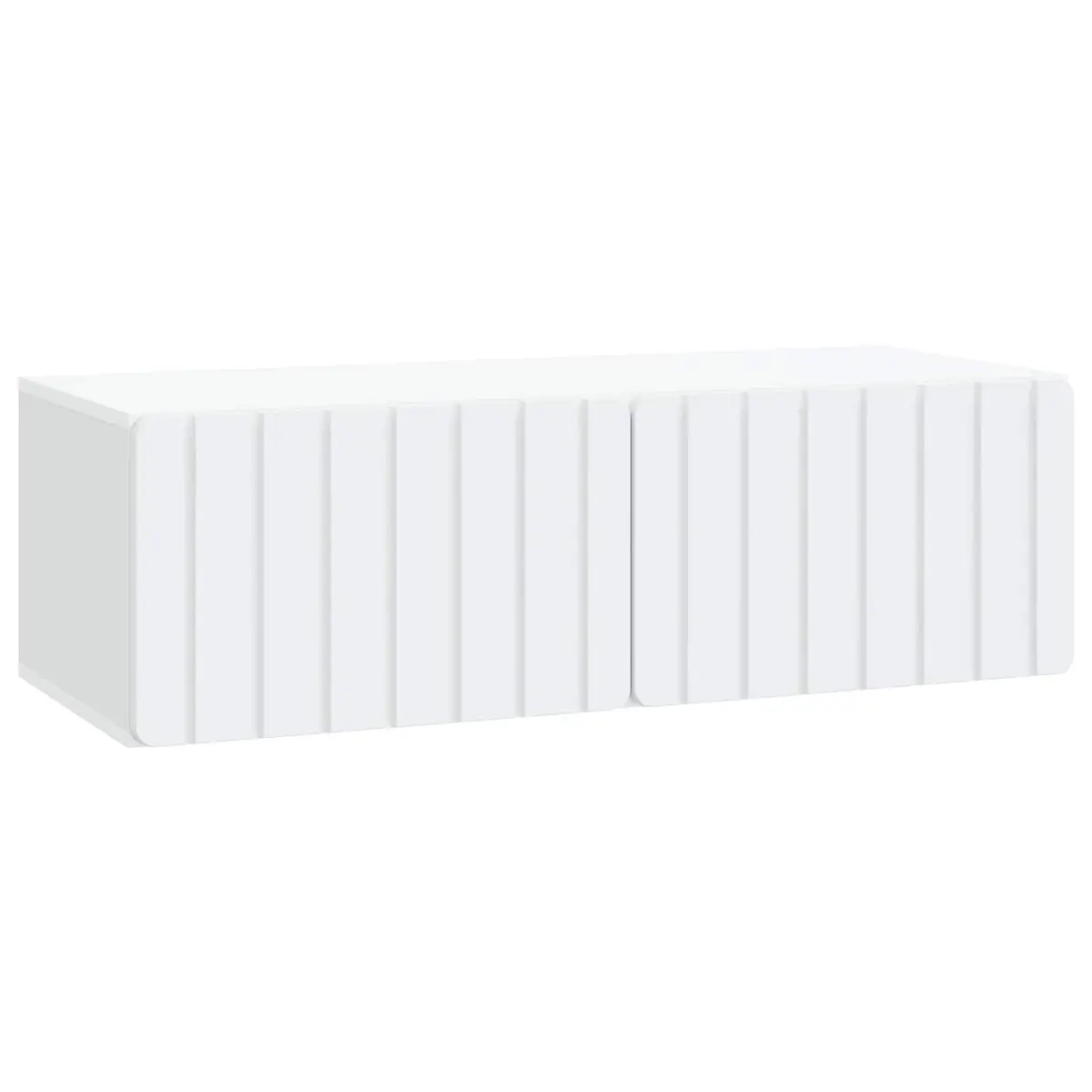 Wall-Mounted TV Cabinet Living Room 98x41x30cm White Modern Storage Unit