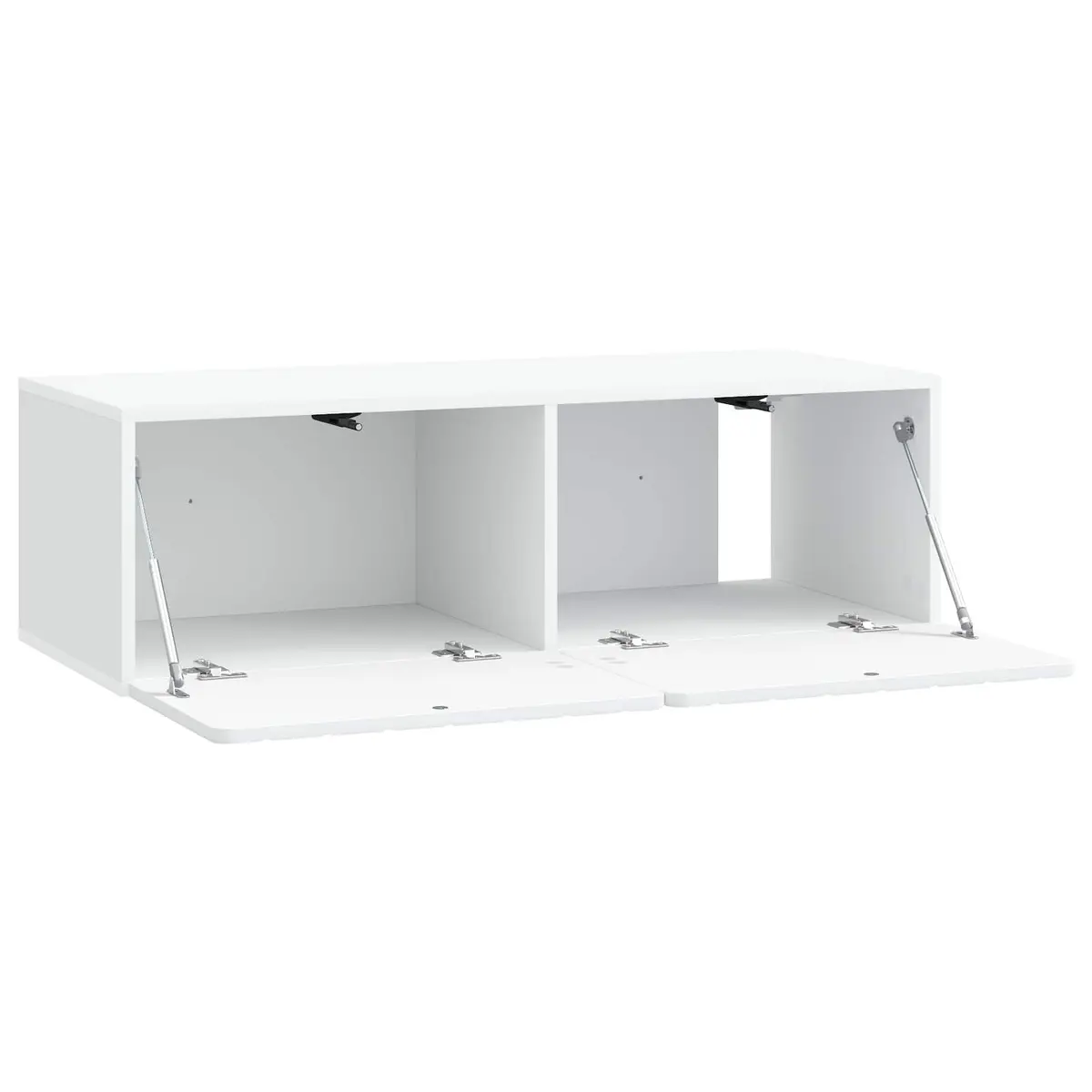 Wall-Mounted TV Cabinet Living Room 98x41x30cm White Modern Storage Unit