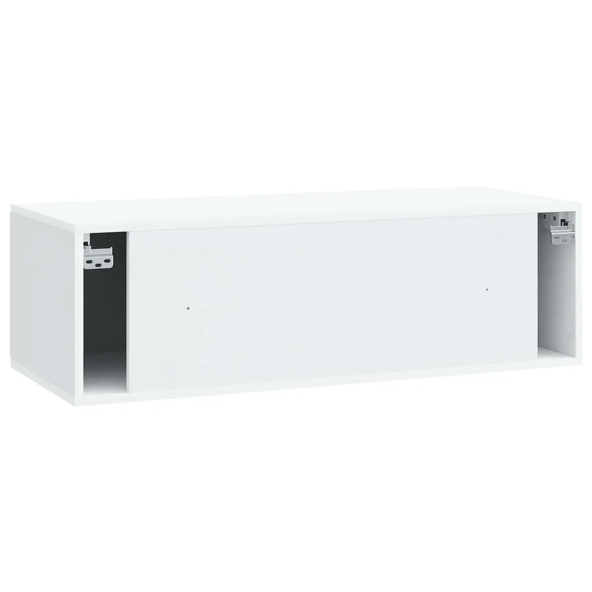 Wall-Mounted TV Cabinet Living Room 98x41x30cm White Modern Storage Unit