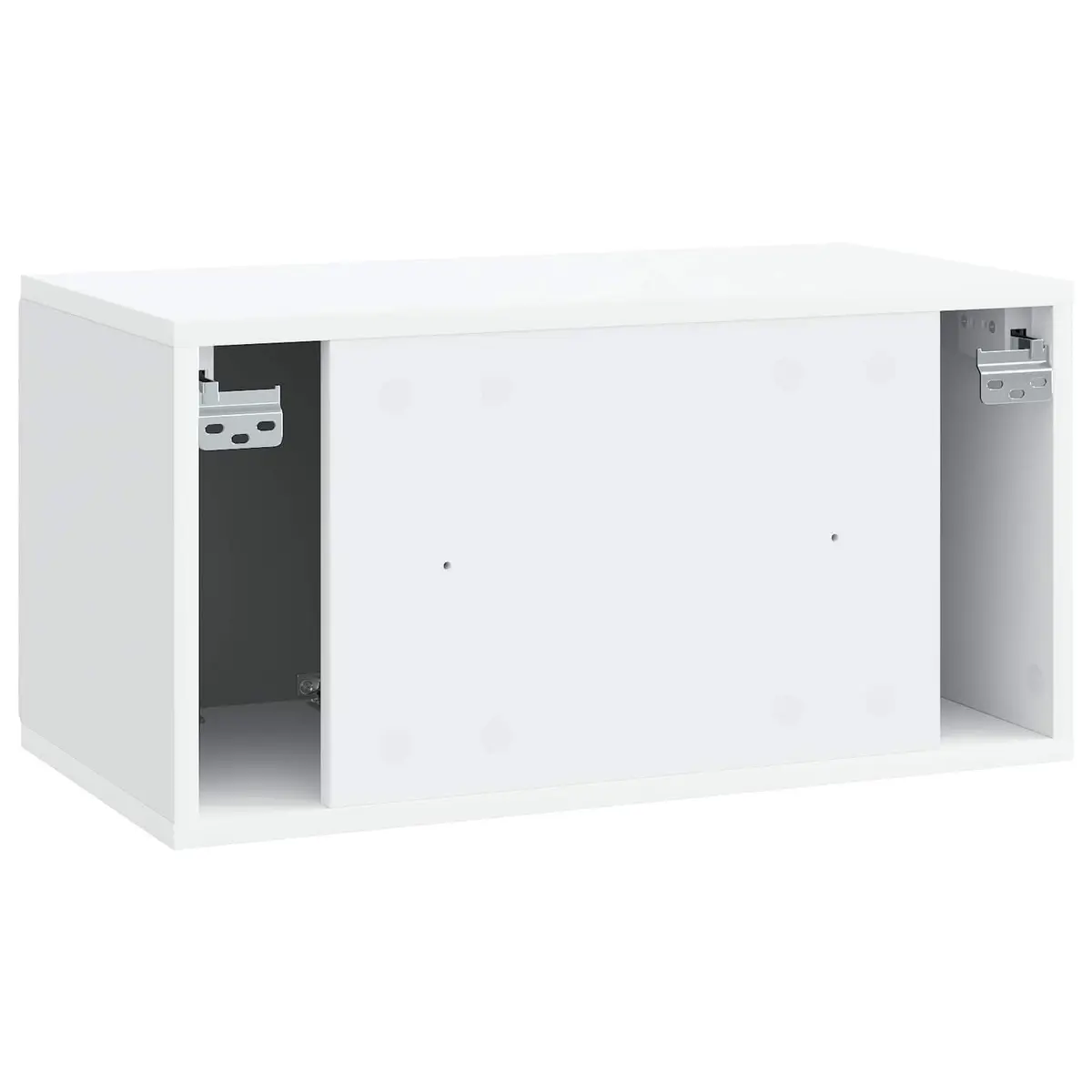 Wall-Mounted TV Cabinet Living Room 59.5 x 31 x 30 cm White Storage Unit