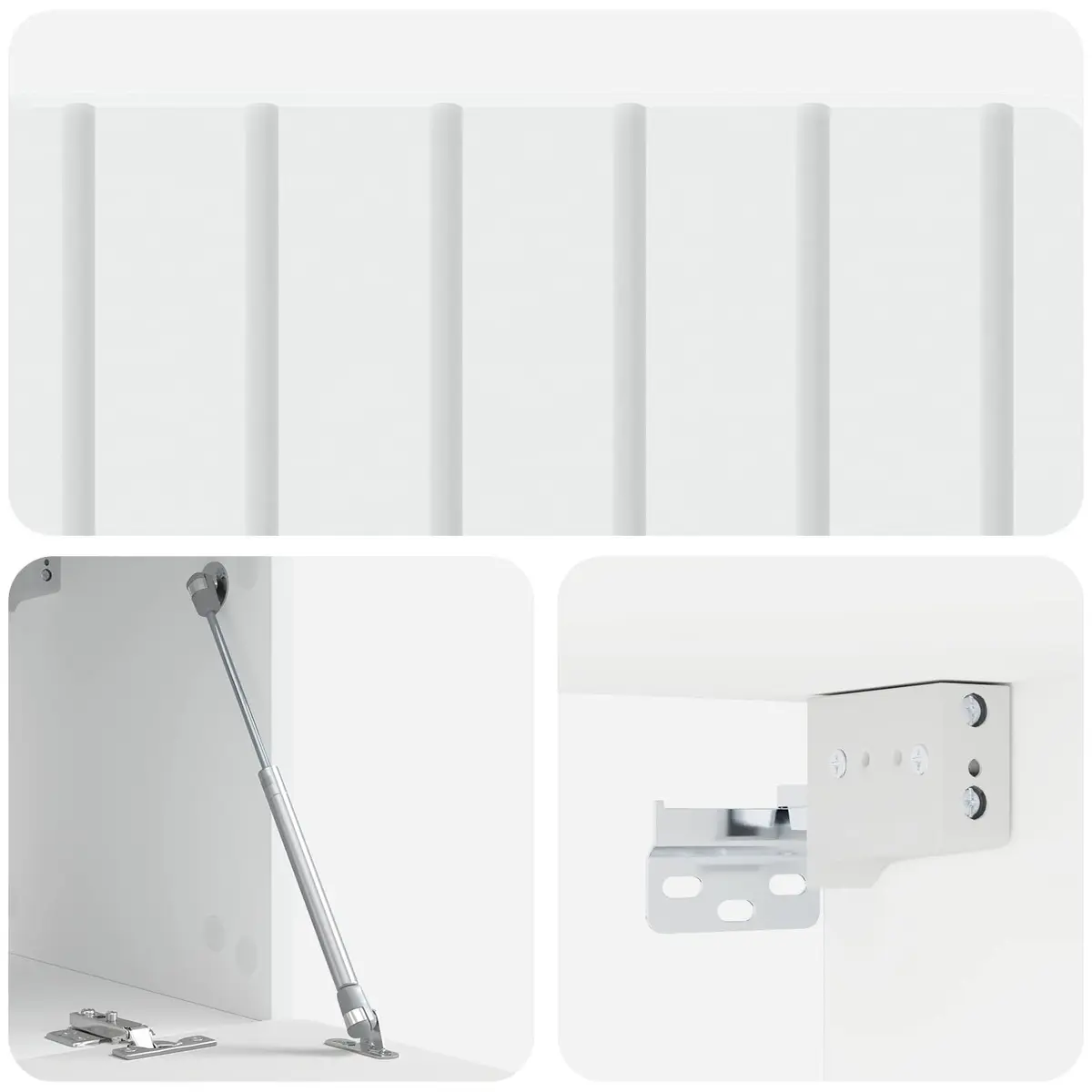 Wall-Mounted TV Cabinet 78.5 x 31 x 30 cm White Storage Unit Modern Design