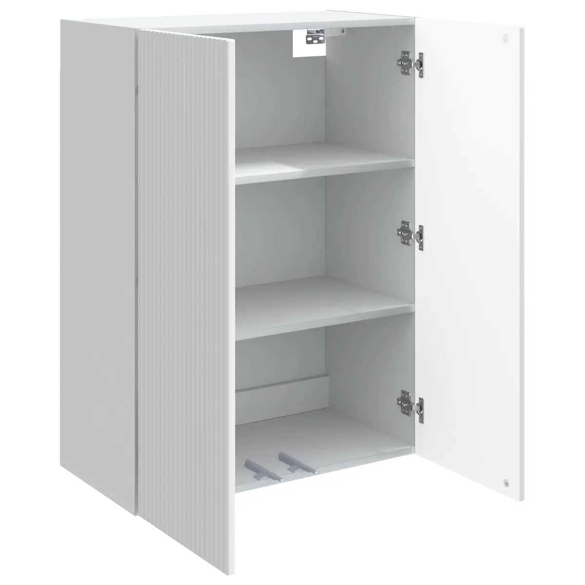 Wall-Mounted Storage Cabinet for Home 66 x 34.5 x 90 cm White Modern Organiser