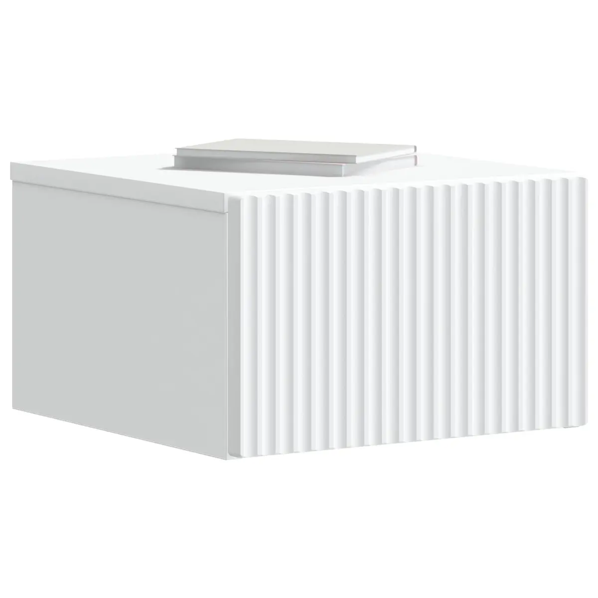 Wall-Mounted Bedside Cabinet Storage Drawer Bedroom Furniture White 33x34.5x20cm