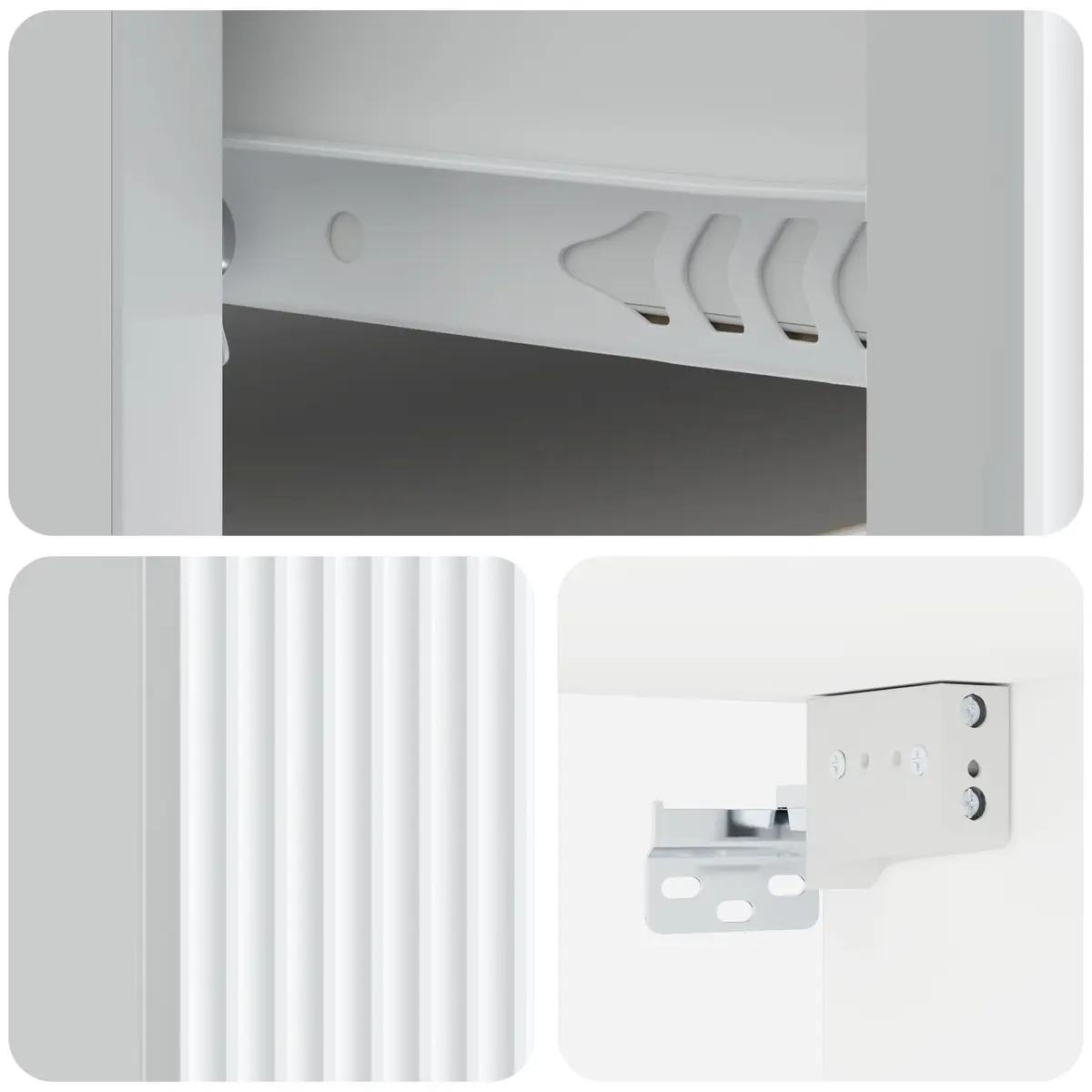 Wall-Mounted Bedside Cabinet Storage Drawer Bedroom Furniture White 33x34.5x20cm