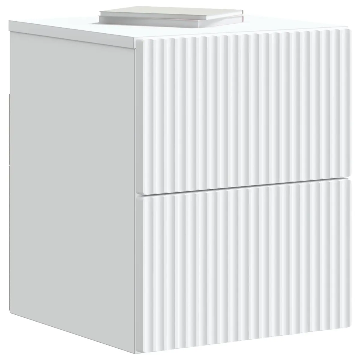 Wall Mounted Storage Shelf Bedside Cabinet White Engineered Wood 33x34.5x40cm
