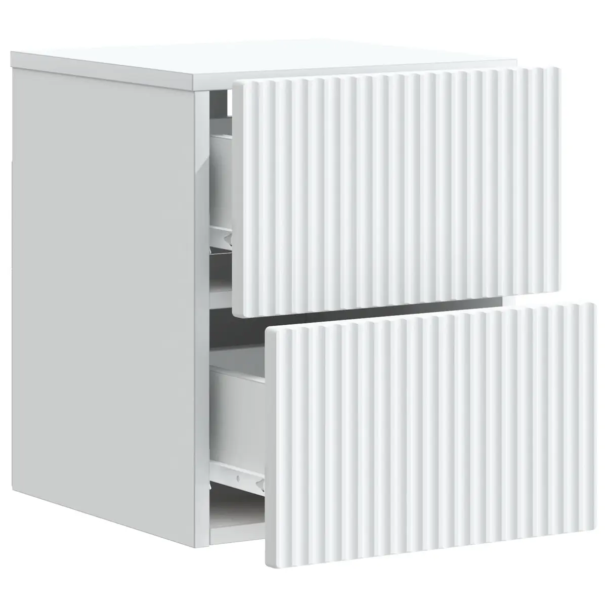 Wall Mounted Storage Shelf Bedside Cabinet White Engineered Wood 33x34.5x40cm