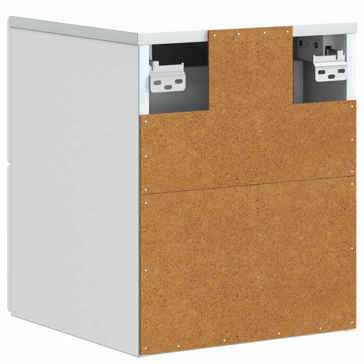 Wall Mounted Storage Shelf Bedside Cabinet White Engineered Wood 33x34.5x40cm