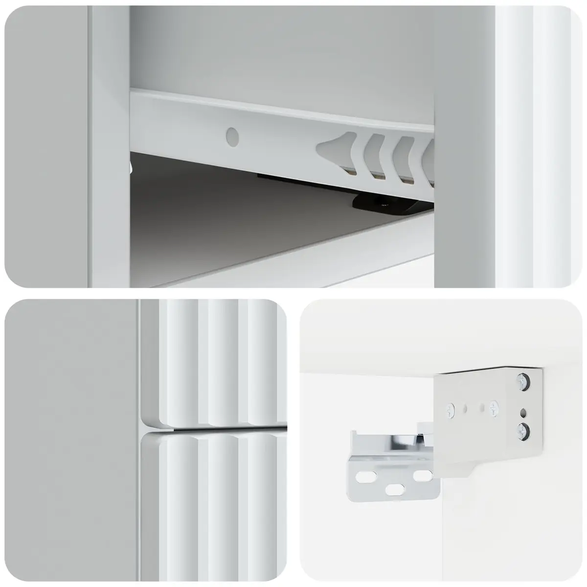 Wall Mounted Storage Shelf Bedside Cabinet White Engineered Wood 33x34.5x40cm