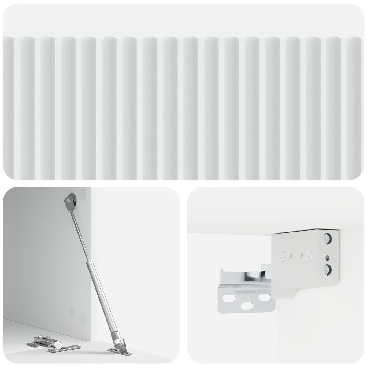 White Wall-Mounted TV Cabinet Unit