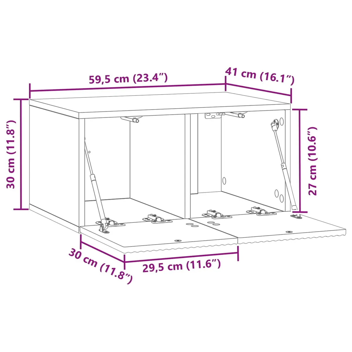 White Wall-Mounted TV Cabinet Unit