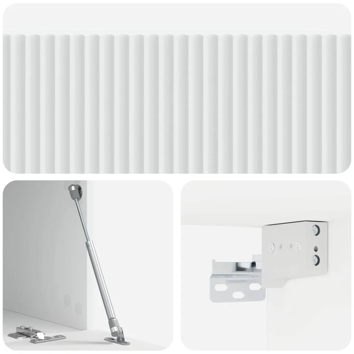 78.5cm Wall-Mounted TV Cabinet in White for Electronics