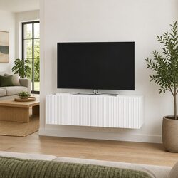 Specifications of White Wall-Mounted TV Cabinet 98x31x30cm