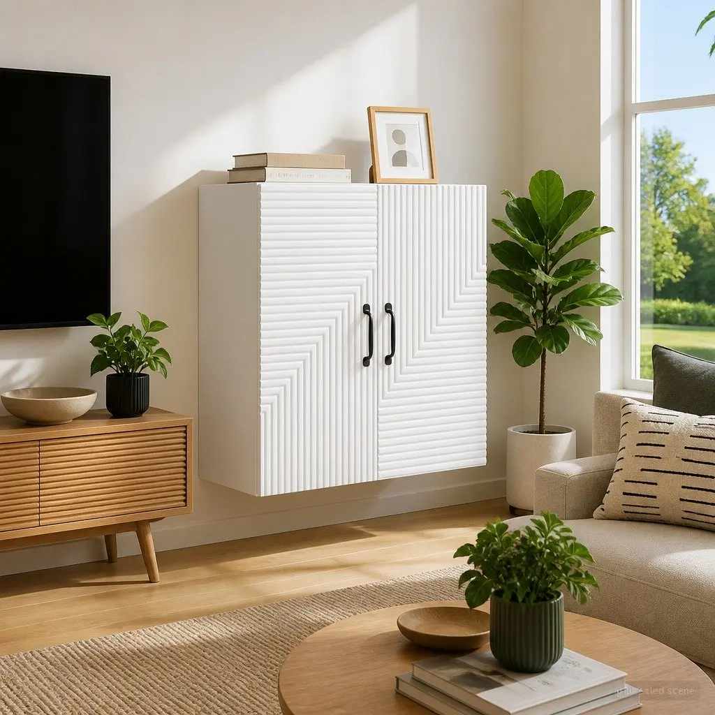 Wall-Mounted Storage Cabinet in White