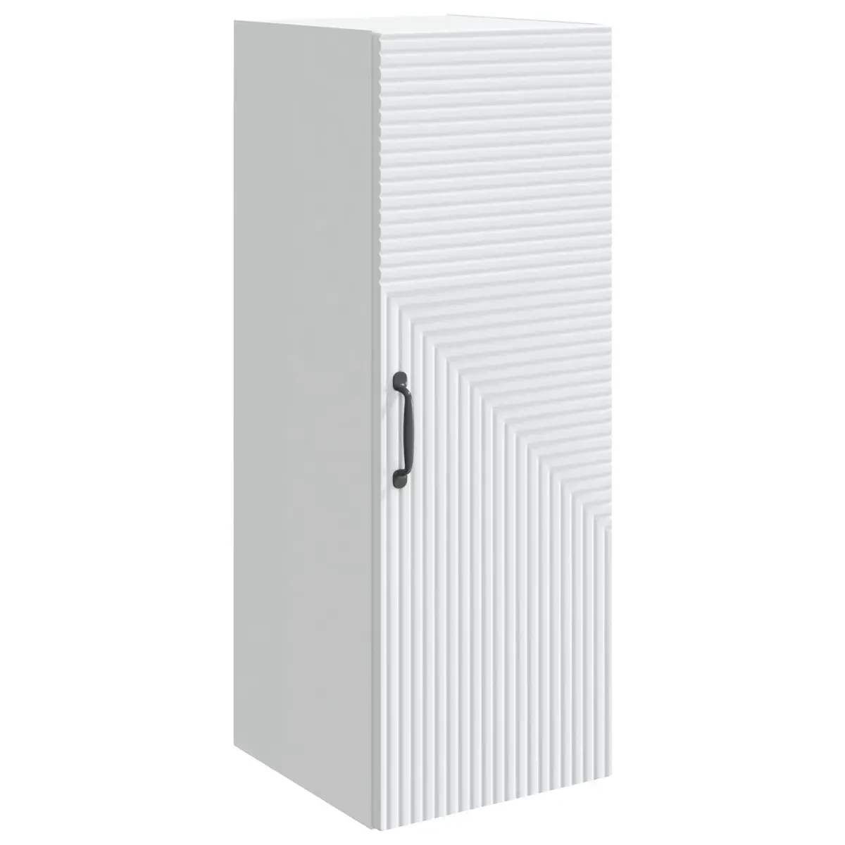 Engineered Wood Wall-Mounted Cabinet for Organized Living Space White Multiple Shelves 33x34.5x90cm