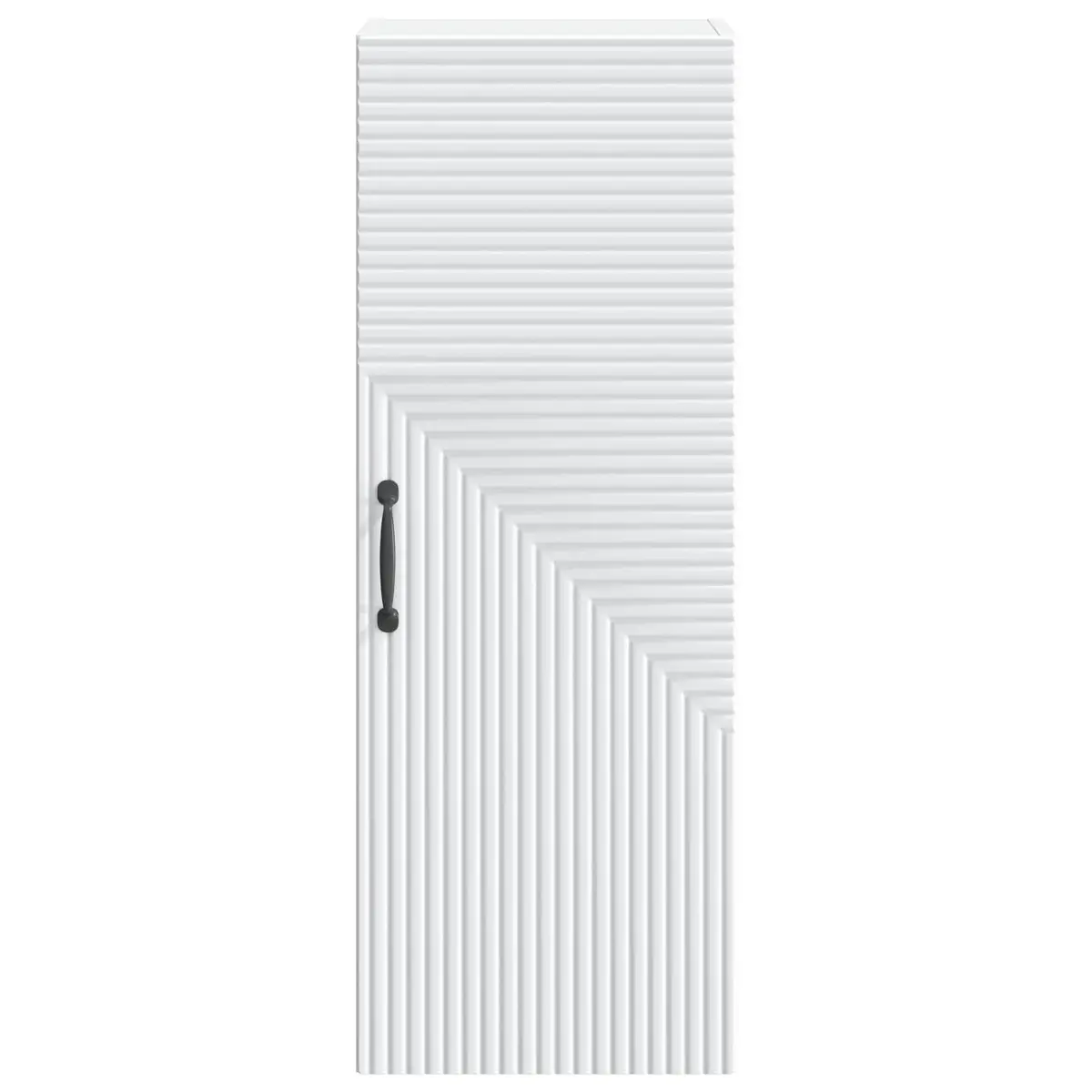 Engineered Wood Wall-Mounted Cabinet for Organized Living Space White Multiple Shelves 33x34.5x90cm