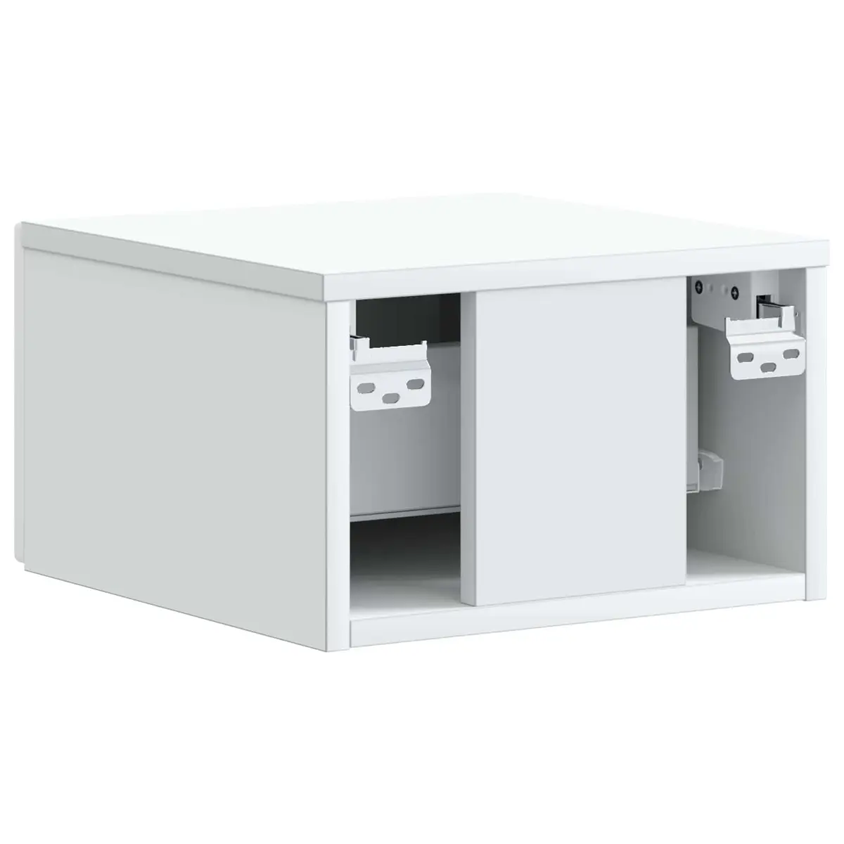 Bedside Cabinet Wall-Mounted White Storage Table Bedroom Furniture with Drawer