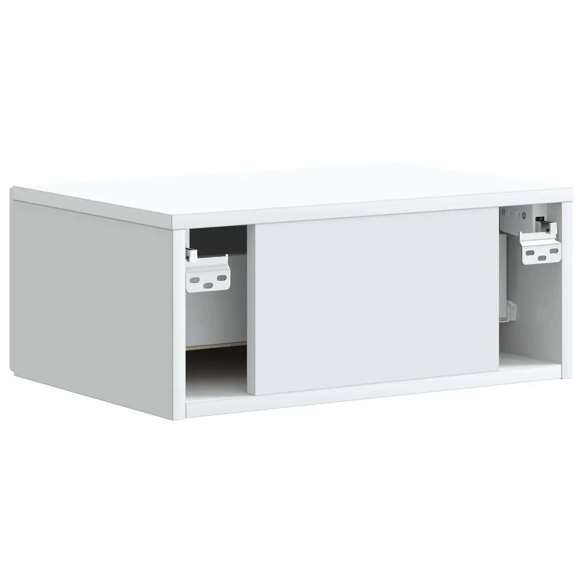 Bedside Cabinet Wall-Mounted White Bedroom Storage Furniture Drawers