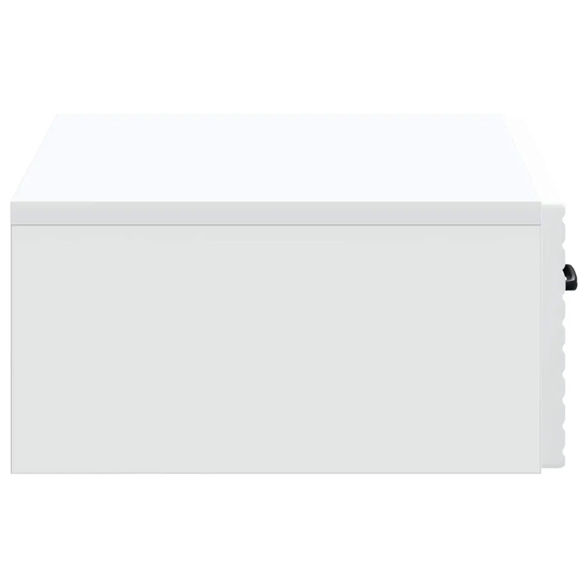 White Wall-Mounted Side Table with Storage Drawer Modern Bedroom Lounge Hallway