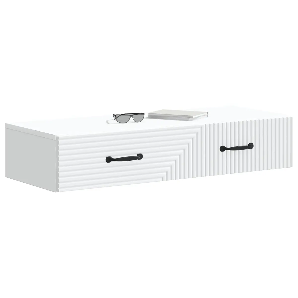 White Wall-Mounted Side Table 87.5cm