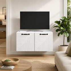 Specifications of a Wall-Mounted White TV Cabinet