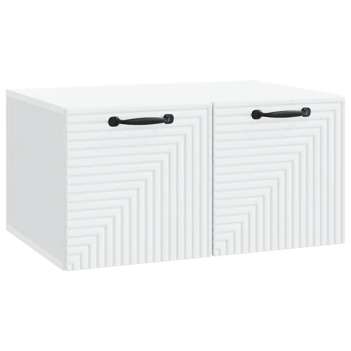 Wall-Mounted TV Cabinet White Modern Living Room 59.5 x 41 x 30cm