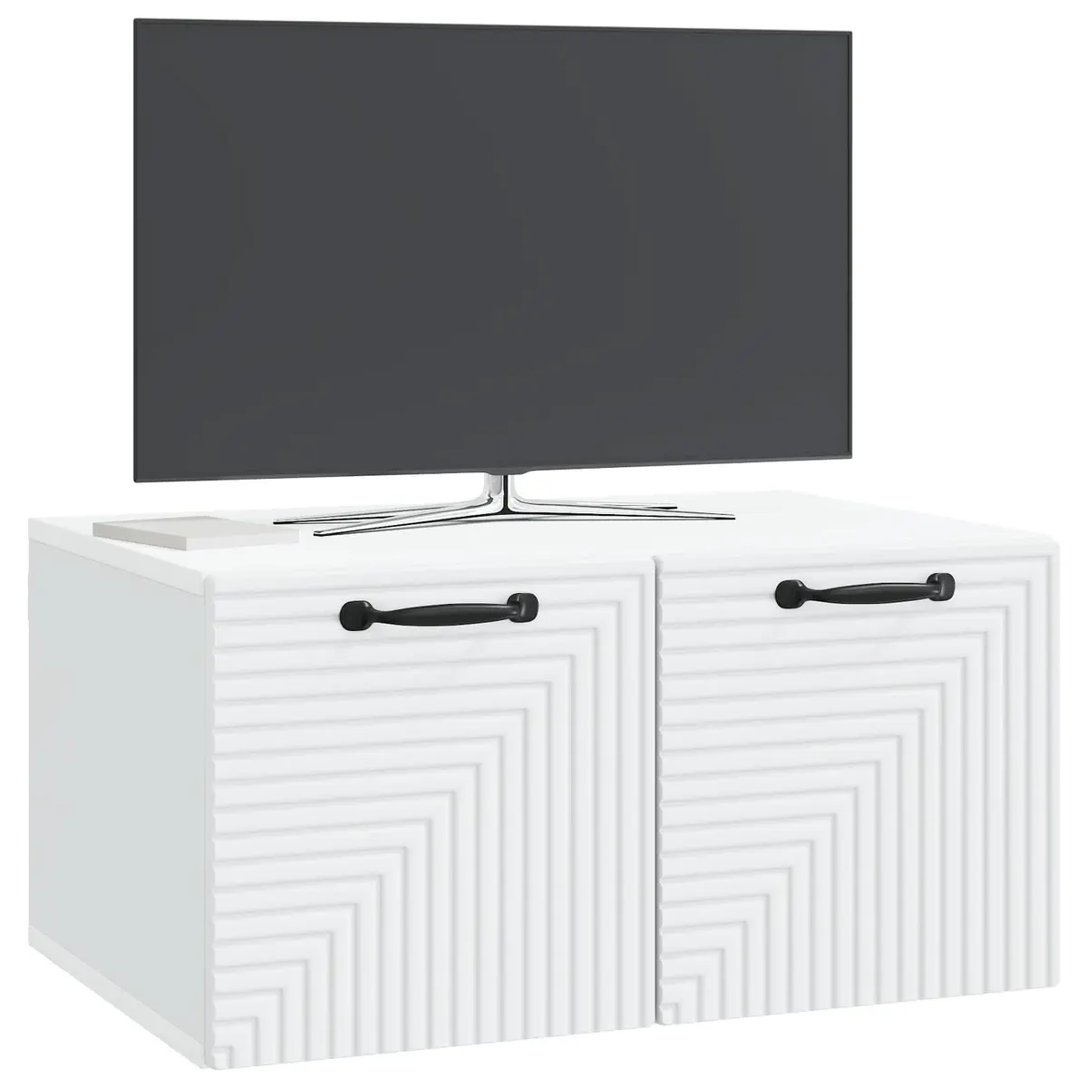Wall-Mounted TV Cabinet White Modern Living Room 59.5 x 41 x 30cm
