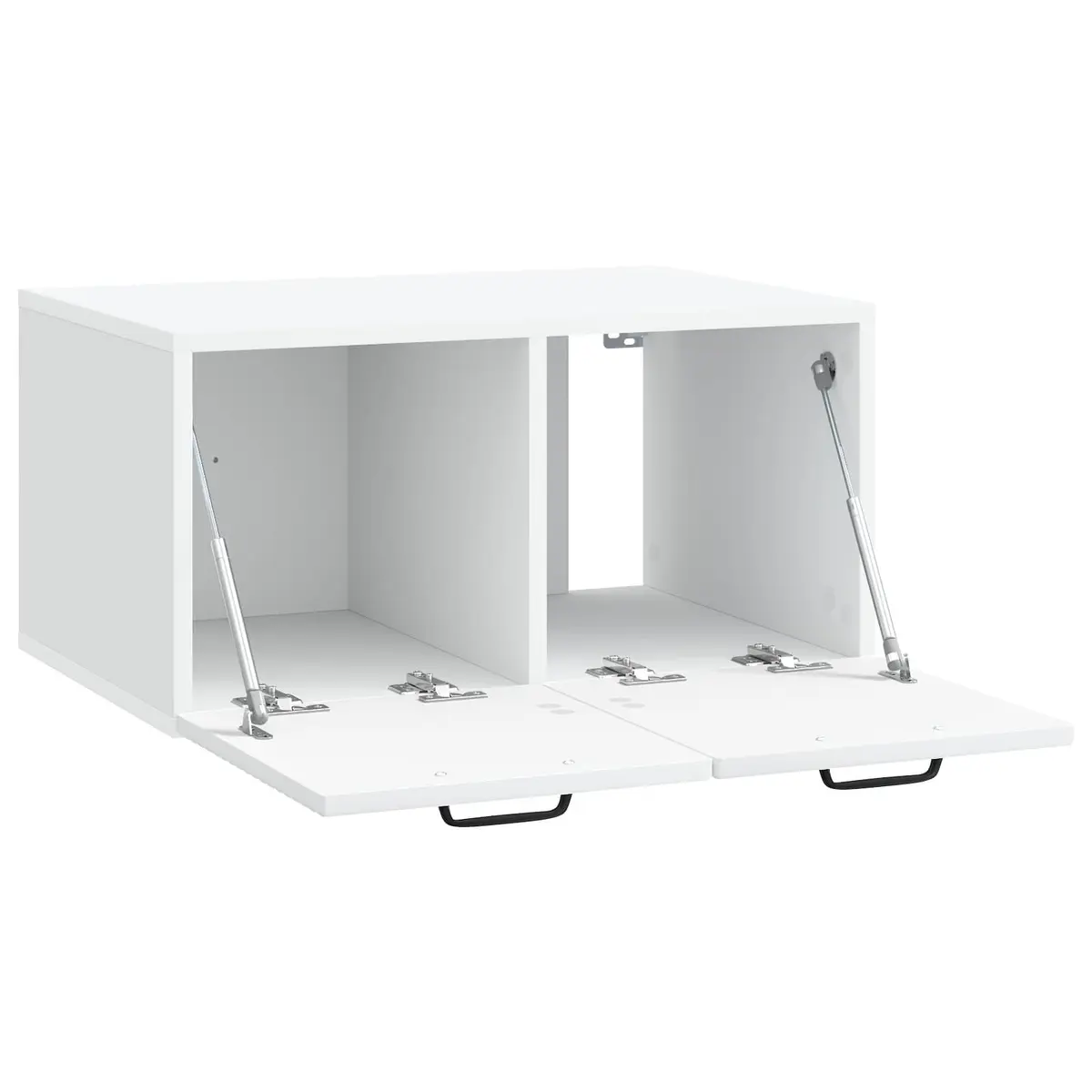 Wall-Mounted TV Cabinet White Modern Living Room 59.5 x 41 x 30cm