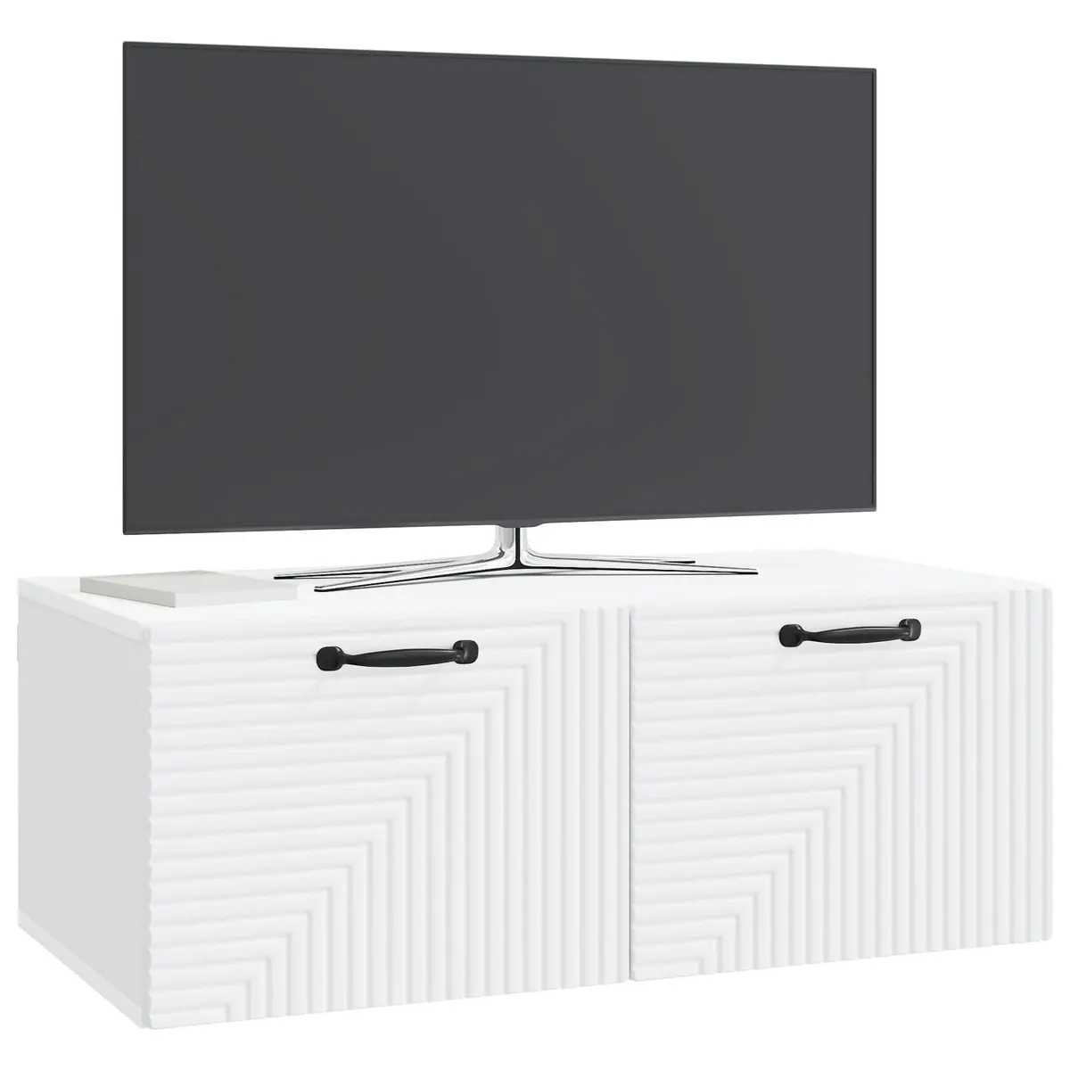 Wall-Mounted TV Cabinet Living Room White 78.5 x 41 x 30 cm Modern Storage Unit